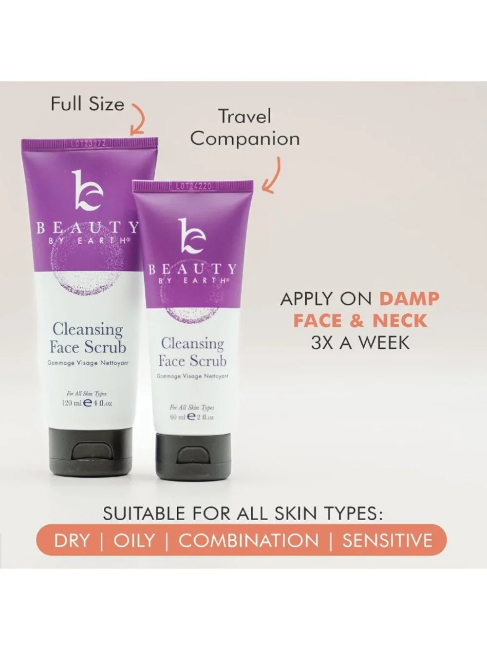 Gentle Exfoliating Face Scrub & Wash | Natural Organic Cleansing Exfoliator